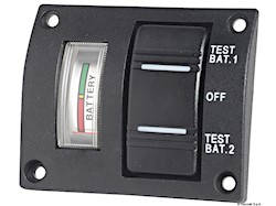 Pannellino tester per 2 batterie IP56